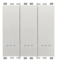 Vimar Выключатель тройной 1P 20AX серебро матовое, 20003.N