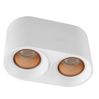 Denkirs DK3096-WH+BR Светильник накладной IP 20, 10 Вт, GU5.3, LED, белый/бронзовый, пластик