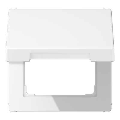Откидная крышка для устройств 50х50; термопласт; белый матовый, LS990BFKLWWM