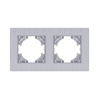 Рамка 2-постовая, серый Kollinger Eleganz Plex EP2GY