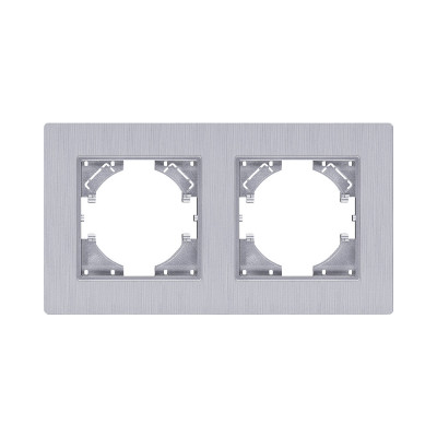 Рамка 2-постовая, серый Kollinger Eleganz Plex EP2GY