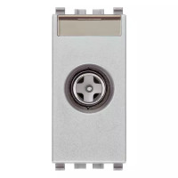 Vimar Розетка TV концевая 1DB "папа" ,серебро матовое, 20300.01.N