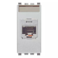 Vimar Розетка RJ45 PANDUIT CAT 5E UTP T568A/B ,серебро матовое, 20340.1.N