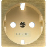 FD04314PM-A Fede Fede Обрамление розетки 2К+З, Matt Patina/беж.