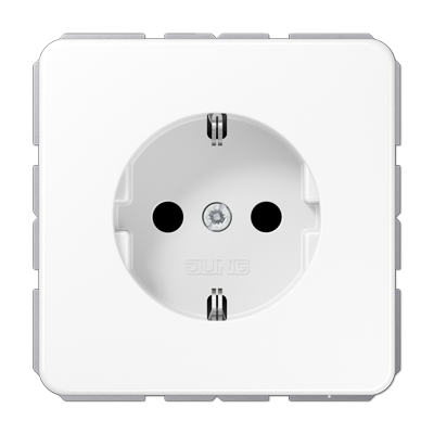 Штепсельная розетка SCHUKO 16А / 250В, пружинные зажимы; дюропласт; белый; CD500, CD1520WW