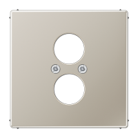 Крышка для 2-х гнезд подключения громкоговорителя; благородная сталь, ES2962-2 Крышка для 2-х гнезд подключения громкоговорителя; благородная сталь, ES2962-2