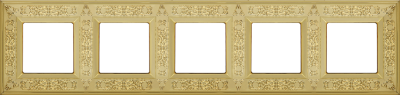 FD01415OB Fede Granada Рамка 5-ная, Bright Gold