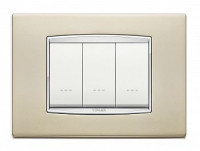 20653.C22 - Vimar Накладка классика для 3 модуля никель сатинированый