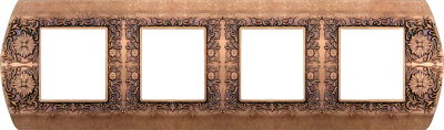 FD01424RU Fede San Remo Рамка 4-ная, Rustic Cooper