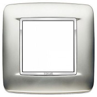 Vimar Накладка с закруглениями для 2 модулей хром сатинированый, 20672.C23