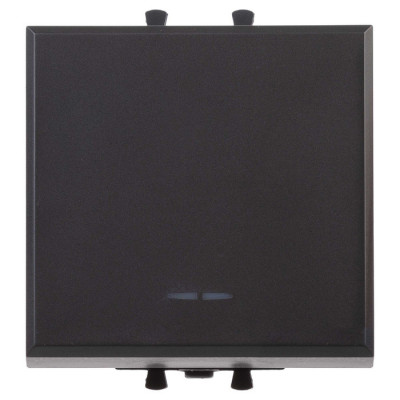 4412152 - ДКС Кнопка одноклавишная модульная, "Avanti", "Черный матовый", 2 модуля