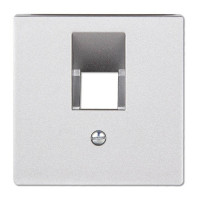 Накладка на одинарные UAE-розетки; термопласт; алюминий, EP569-1BFPLUAAL