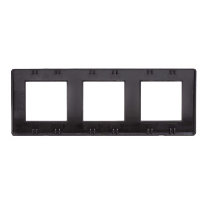 ДКС Рамка на 2+2+2 модуля (трехместная), черная, 75013B