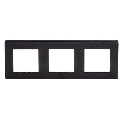 ДКС Рамка на 2+2+2 модуля (трехместная), черная, 75013B