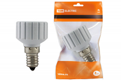 Переходник E14-GU10, белый, TDM Electric, SQ0335-1005