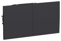 ATN001028 - Атлас Дизайн РОЗЕТКА двойная с заземлением  со шторками и сдвижной крышкой, 16А, в сборе, КАРБОН