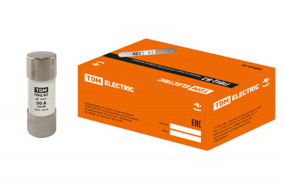 Плавкая вставка ПВЦ-B2 22х58 aR (быстродействующая) 50А TDM Electric, SQ0729-0059