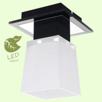 LUSSOLE LENTE Потолочный светильник, цвет основания - хром, плафон - стекло (цвет - белый), 1x6W E14, GRLSC-2507-01