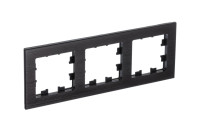 ATN312303 - ATLASDESIGN NATURE 3-постовая РАМКА, МЕТАЛЛ ОНИКС, Systeme Electric