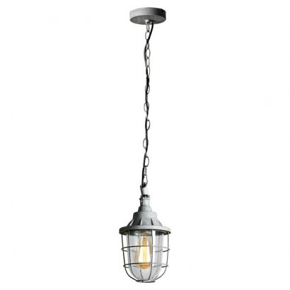LUSSOLE NORTHPORT Подвесной светильник, цвет основания - серый, плафон - стекло (цвет - прозрачный), 1x40W E27, LSP-9524