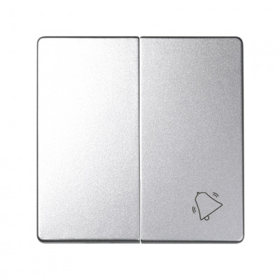 Simon S82Detail Клавиша 2-ная  с пиктограммой "звонок" для 75301-39, алюминий, 82027-93