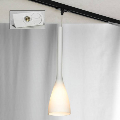 LUSSOLE VARMO Подвесной светильник, цвет основания - матовый никель, плафон - стекло (цвет - белый), 1x40W E14, LSN-0106-01-TAW