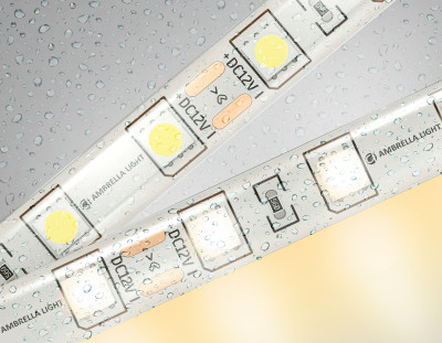 Светодиодная лента 12В 5050 60Led 14.4Вт/м 3000K IP65 5м, AMBRELLA LIGHT, GS2101