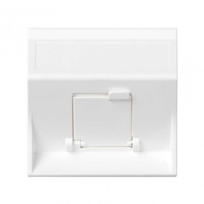 Simon Cima 500 Белый Адаптер для 1 шт RJ-45 CJ545.., CJ645.., CJ6A45F + MD67, наклон, крышка, 50х50мм, 50000081-030