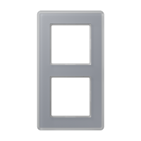 Рамка на 2 поста, стекло цвет серый, Jung Рамка на 2 поста, стекло цвет серый, Jung