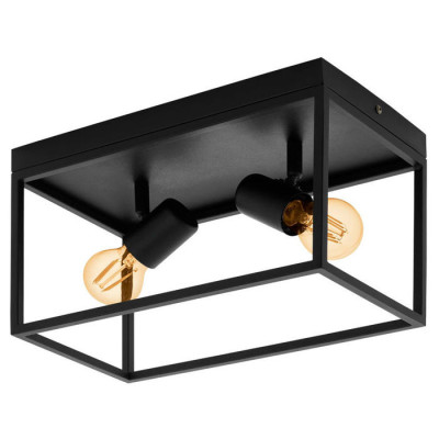 98332 Потолочный светильник SILENTINA, 2х40W (E27), 360х180, H205, сталь, черный