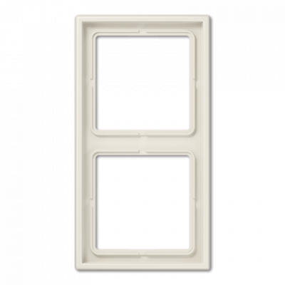 Рамка для вертикальной и горизонтальной установки, 2 поста; дюропласт; слоновая кость; LS990, LS982W