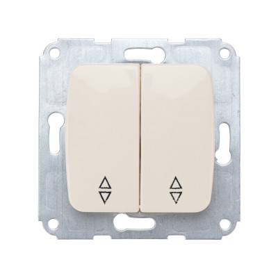 DEA Выключатель (переключатель) 2кл прох. с/у 10А мех. бежевый KRANZ (1/10/120), KR-78-0237