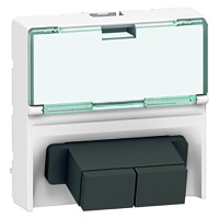 Legrand Волоконно-оптическая розетка - Программа Mosaic - 2 x SС - соединение ''push-pull' - 2 модуля - белый, 078617