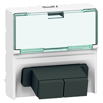 Legrand Волоконно-оптическая розетка - Программа Mosaic - 2 x SС - соединение ''push-pull' - 2 модуля - белый, 078617