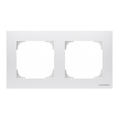 8572 BL - Рамка 2-постовая, серия SKY, цвет альпийский белый - 2CLA857200A1101