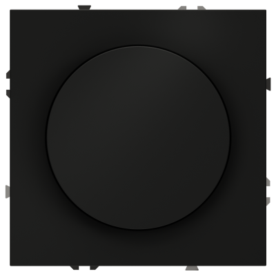 Светорегулятор встраиваемый VOLTUM S70 поворотно-нажимной 600 Вт, (черный матовый), VLS070308