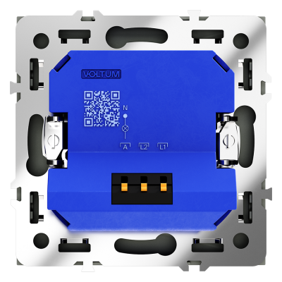 Светорегулятор встраиваемый VOLTUM S70 поворотно-нажимной 600 Вт, (черный матовый), VLS070308