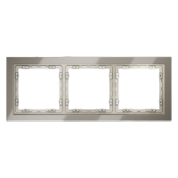 Рамка стеклянная VOLTUM S70 на 3 поста, (шелк, стекло), VLS110304