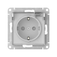 ATN440146S - ATLASDESIGN AQUA РОЗЕТКА с зазем. со шт. с прозрач. крыш,16А,IP44, мех., быстрозажим. клем., БЕЛЫЙ, Systeme Electric