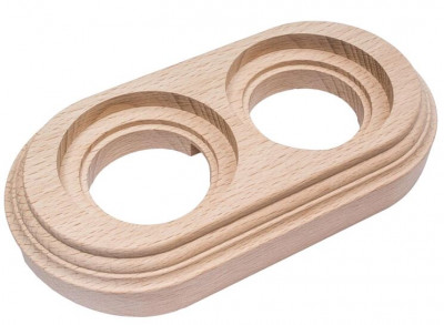 Bironi Рамка 2 постовая для открытой проводки (Натурэль на бревно 240мм), BFC24-620-10