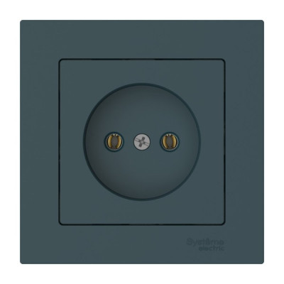 ATN000840S - ATLASDESIGN РОЗЕТКА без заземления без шторок, 16А, в сборе, быстрозажим. клем., ИЗУМРУД, Systeme Electric