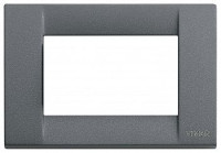 Vimar Накладка для 3 модулей металл серый шифер, 16733.46