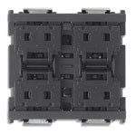 Vimar Две кнопки "качающиеся" с подсветкой, KNX, 2 модуля, серые, 16840