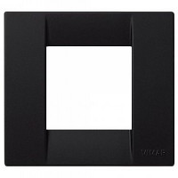 Vimar Накладка для 1-2 модулей шелк черный, 17097.D.16 Vimar Накладка для 1-2 модулей шелк черный, 17097.D.16