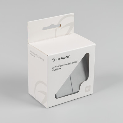 049885 - Механизм выключателя двухклавишный самовозвратный SWT-MKR2-PL-GR-V (250V, 10A) (Arlight, -)