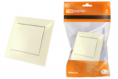 Выключатель 1 кл. 10А сл. кость "Лама" TDM Electric, SQ1815-0101