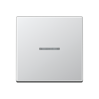 Одинарная клавиша с окошком для балансирных механизмов выключателей (кнопок) с подсветкой, в комплекте с AS90HP (крепежный элемент); дюропласт; алюминий; A500, A590KO5AL