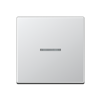 Одинарная клавиша с окошком для балансирных механизмов выключателей (кнопок) с подсветкой, в комплекте с AS90HP (крепежный элемент); дюропласт; алюминий; A500, A590KO5AL