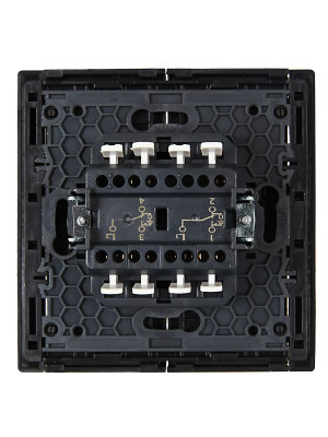 FORTE&PIANO Выключ. 2-кл. прох. с инд. 10А FP108 чер. IEK, FP-V22-1-10-1-K02