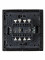 FORTE&PIANO Выключатель 2-клавишный проходной с индикацией 10А FP108 черный IEK, FP-V22-1-10-1-K02